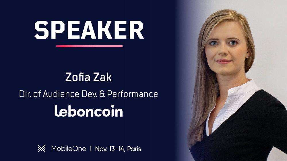 Zofia Zak speaking at MobileOne conference in Paris
